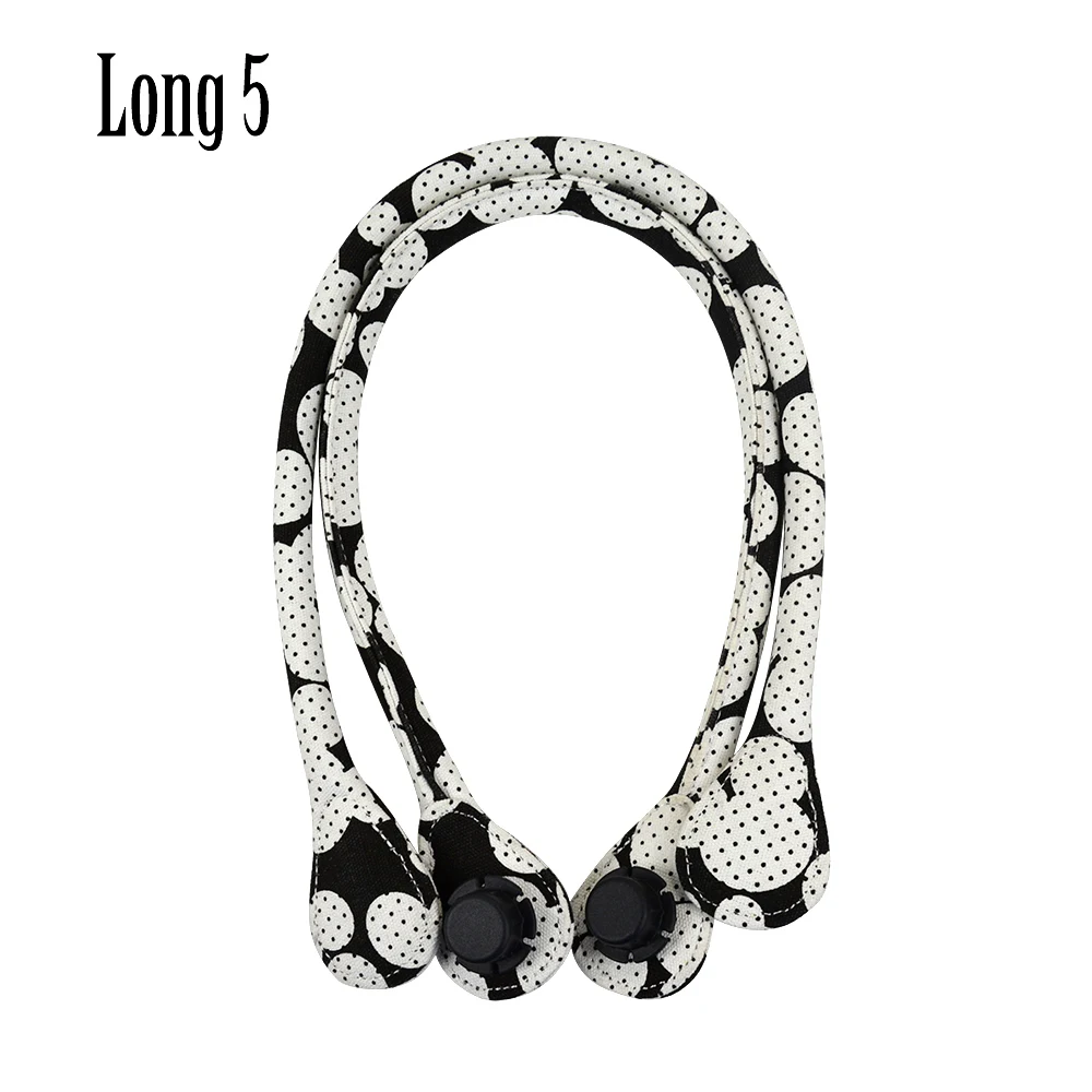 long5 Короткая Длинная Круглая холщовая тканевая ручка для Obag, Классическая Мини сумка O, женские сумки, сумка через плечо - Цвет: long5