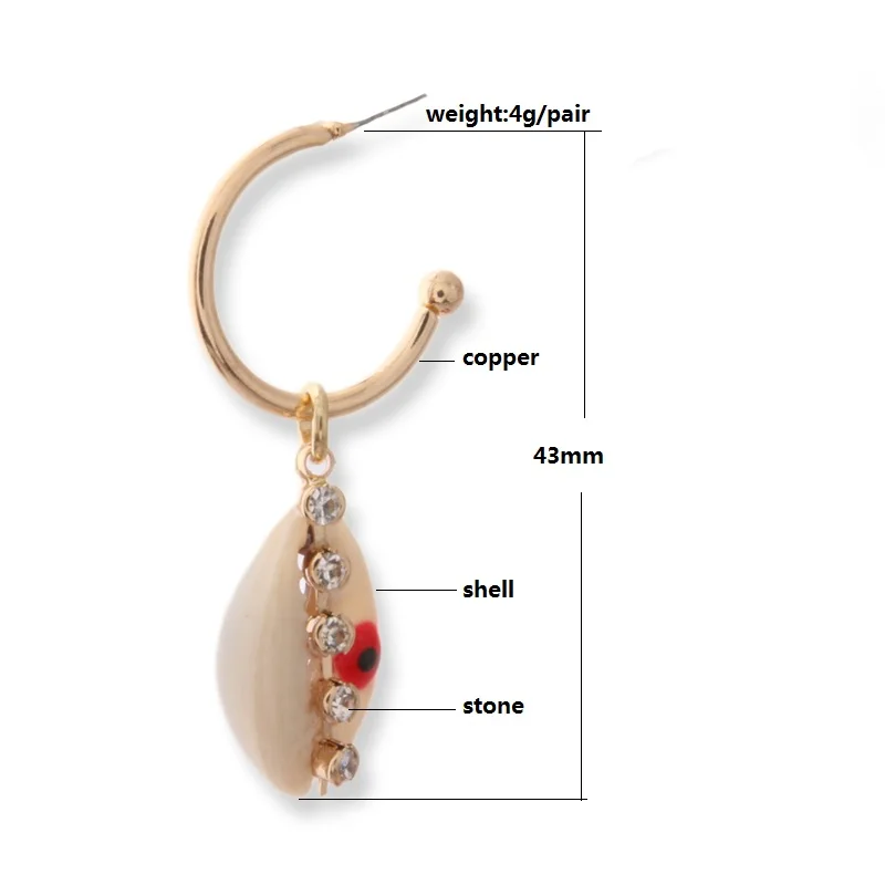 Серьги-кольца NeeFuWoFu большие медные серьги с жемчугом в виде капель | Украшения и