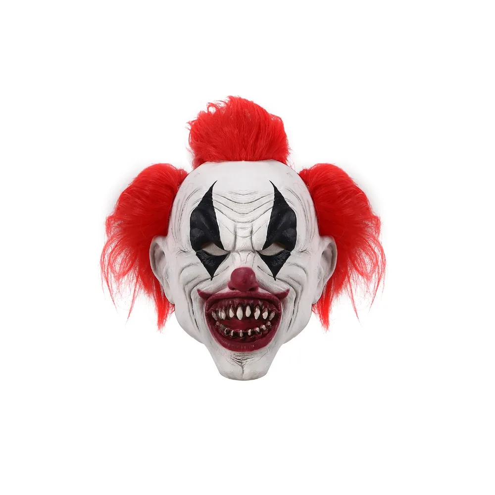 Страшная маска клоуна на Хэллоуин с желтыми волосами для мужской