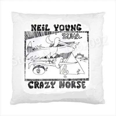 Neil Young зума подушка чехол Crazy Horse Чехлы черный белый цвет металлический