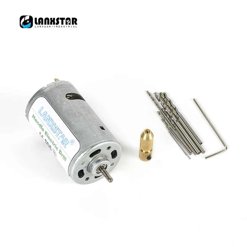 Lanxstar DC 24V 555 мини электродрель с высоким крутящим моментом ручная дрель 16 шт. набор