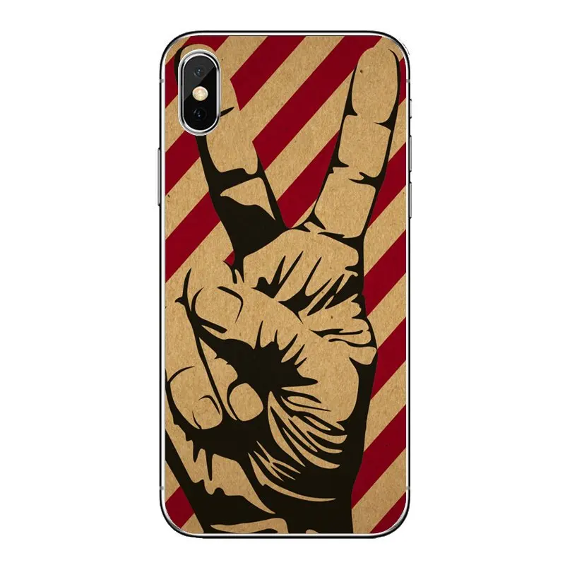 For Huawei Honor 8 8C 8X 9 10 7A 7C Mate 20 Lite Pro P Smart Plus Rock Hand Gesture Sign Soft Transparent Cases Covers |