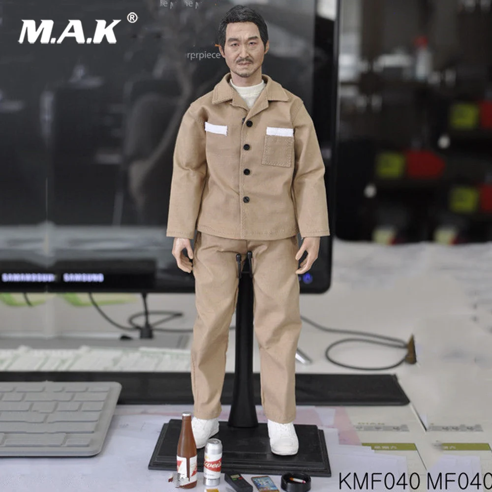 Для коллекции на заказ KUMIK KMF040 масштаб 1/6 азиатская Мужская голова тело одежда