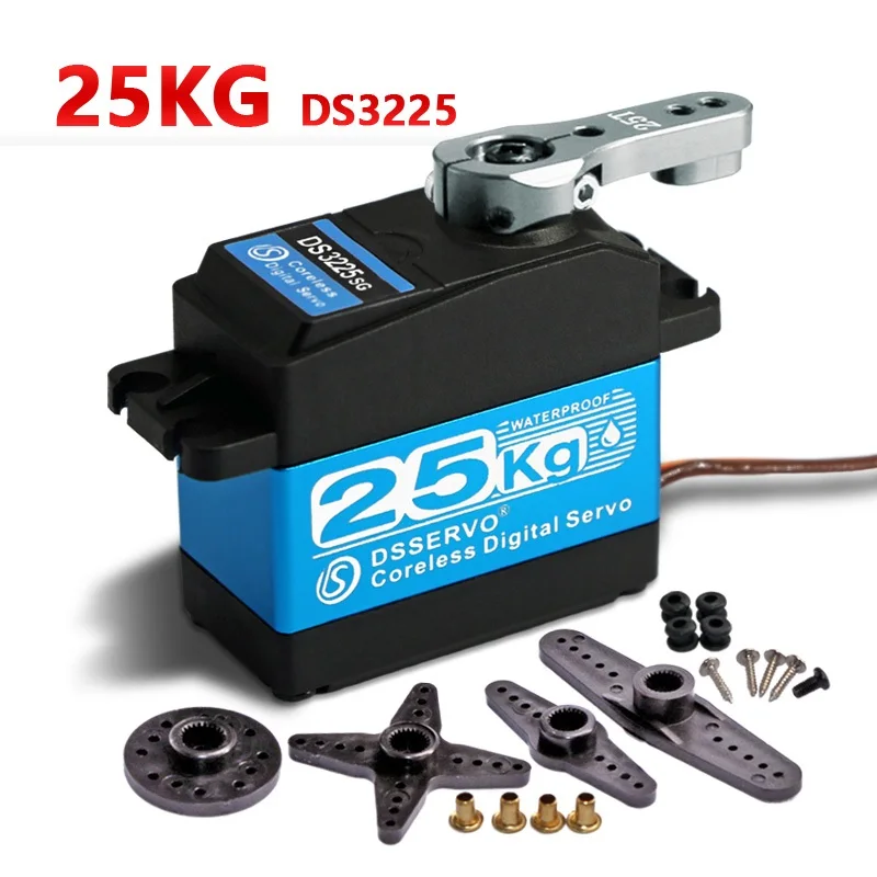 25KG coreless-270deg 1X DS3225 обновленный сервопривод 25 кг полностью металлический цифровой сервопривод baja сервопривод водонепроницаемый сервопривод для автомобилей baja - Цвет: 25KG coreless-270deg