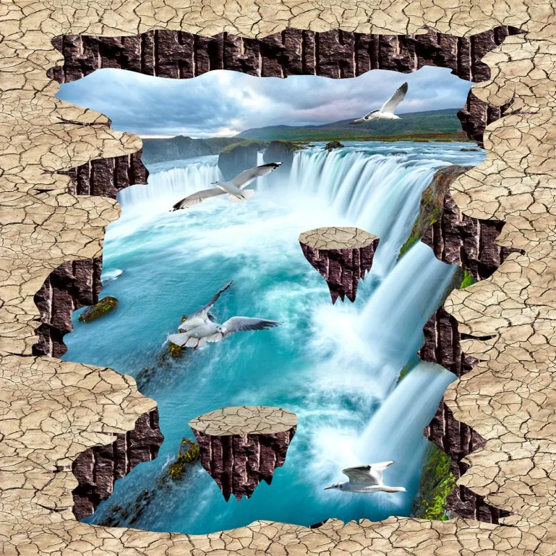 Бесплатная доставка струящаяся вода пол картина обои игровая площадка спальня