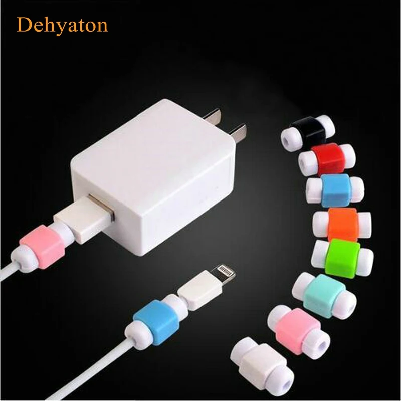 Dehyaton 10 шт./лот милый кабель наушники протектор для iPhone Sansung HTC USB цветной Кабель