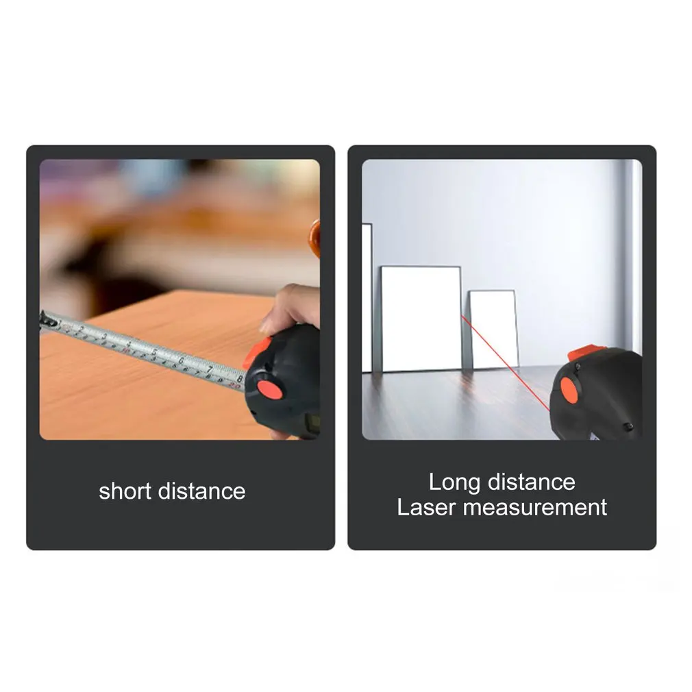 5M USB Charging Laser Tape Measure 2-in-1 Digital Rangefinder with LCD Display | Инструменты