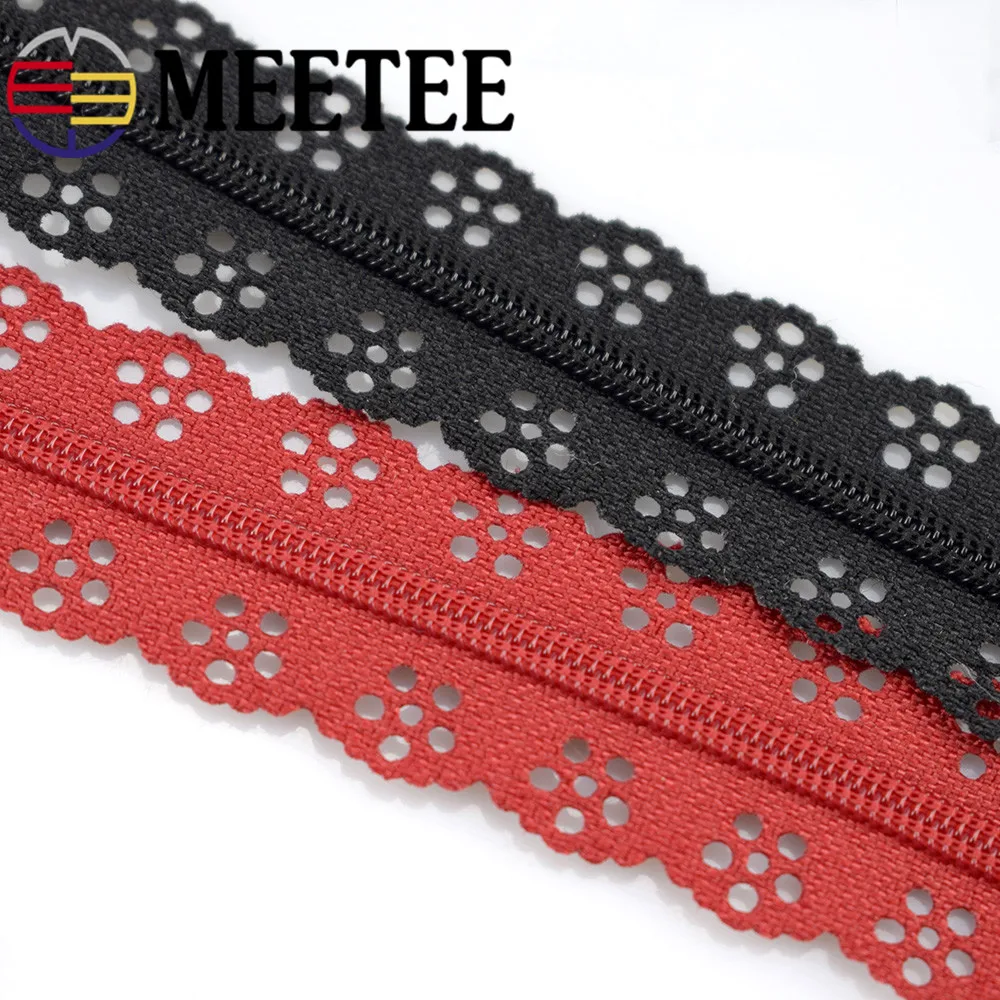 5 ярдов Meetee 3 # красочные кружевные нейлоновые молнии для сумок ручной работы