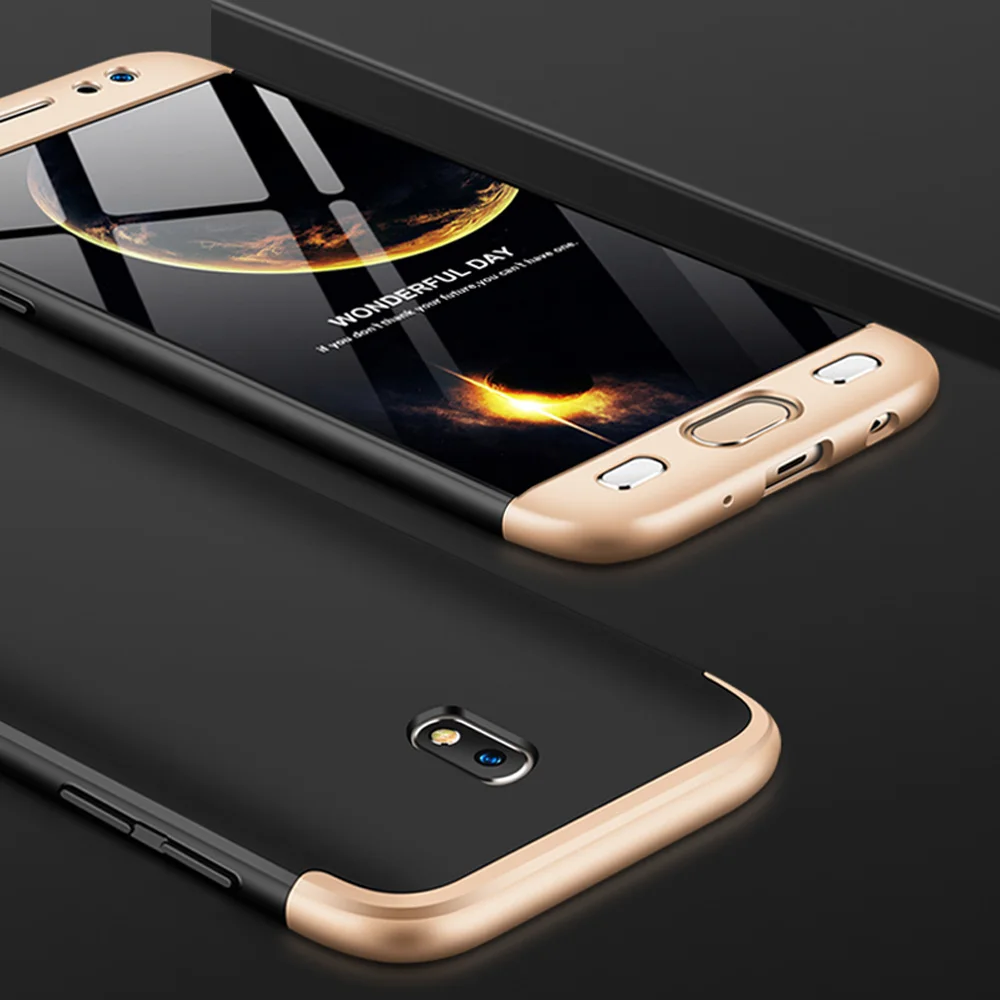 3 In 1 Full Protective Armor Case + Tempered Glass Screen Protector Cover For Samsung Galaxy J5 2017 J530F / Pro (EU Version) | Мобильные