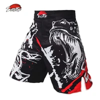 suotf black ink style domineering screaming mma fitness breathable shorts fight boxing tiger muay thai cheap mma shorts boxeo