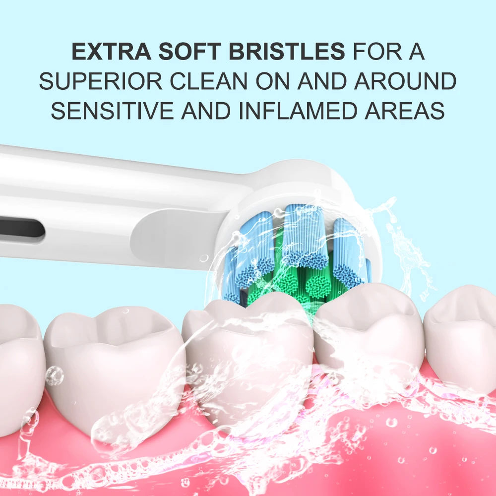 Сменные насадки для зубной щетки Oral B Braun 4 шт. высокочувствительные Advance Power/Pro