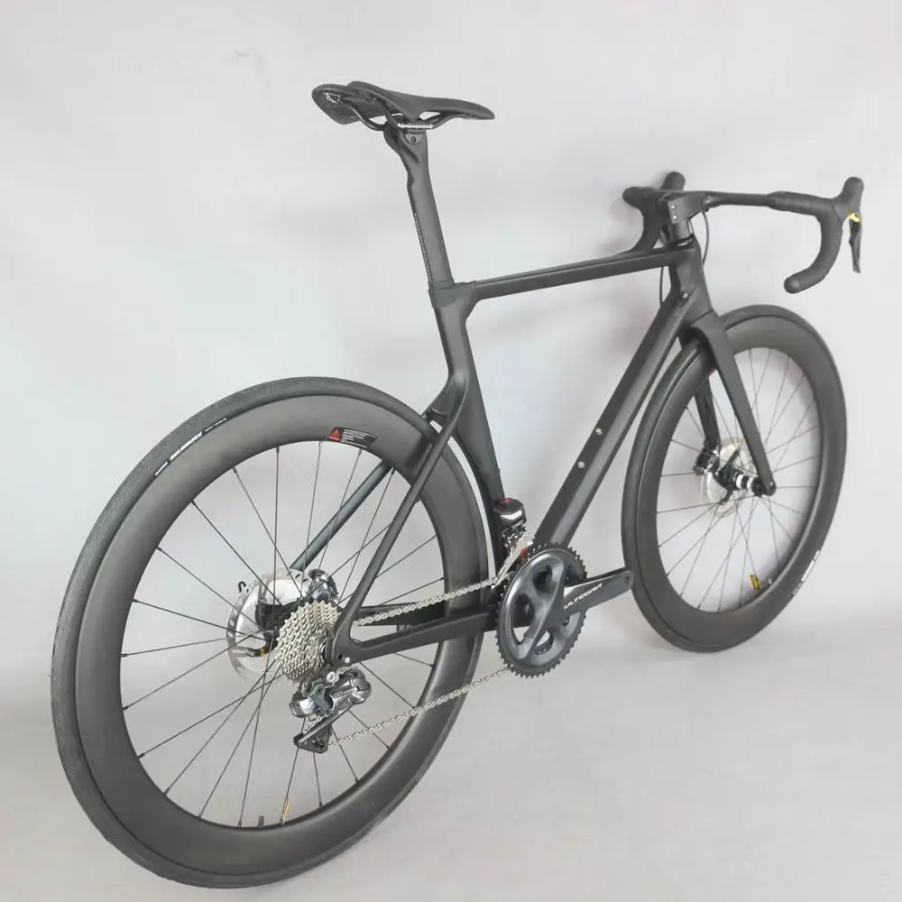 Карбоновый дорожный велосипед с диском углеродное колесо SH1MANO R8070 DI2 groupset DT350