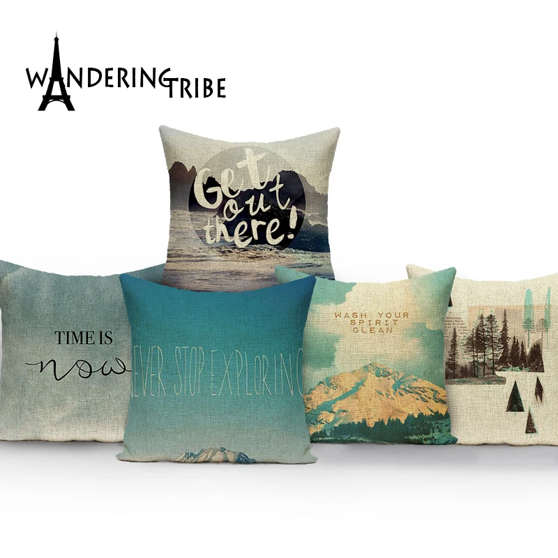 2017 милые ковбойские Лен cushioncover животных набивным рисунком Room Decor Подушки Детские