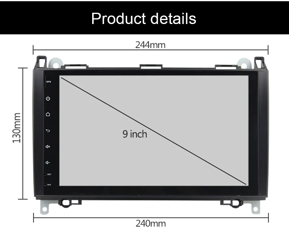 Eunavi 2 Din Android 9,0 автомобильный DVD мультимедийный плеер для Benz Sprinter Vito W169 W245 W469 W639 B200 радио головное устройство gps стерео