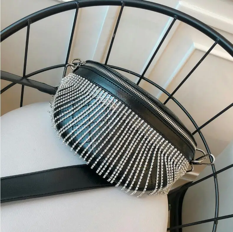 Дизайн бриллианты кисточкой груди сумка модная дизайнерская сумка для женщин через плечо сумка из искусственной кожи карман для сотового телефона