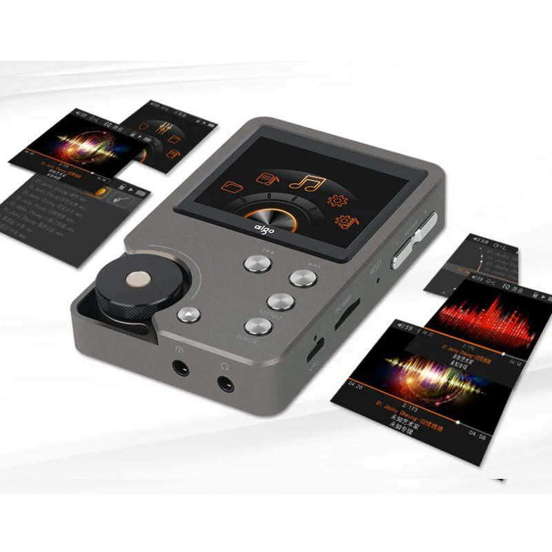 Aigo MP3-105 PLUS Hi-res музыкальный плеер Mp3 Hi fi Flac плеер портативный Mp3 плеер мини плеер без потерь Muisc Mp3 с экраном