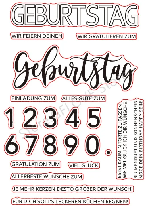 Немецкий прозрачный силиконовый штамп/печать для сделай сам