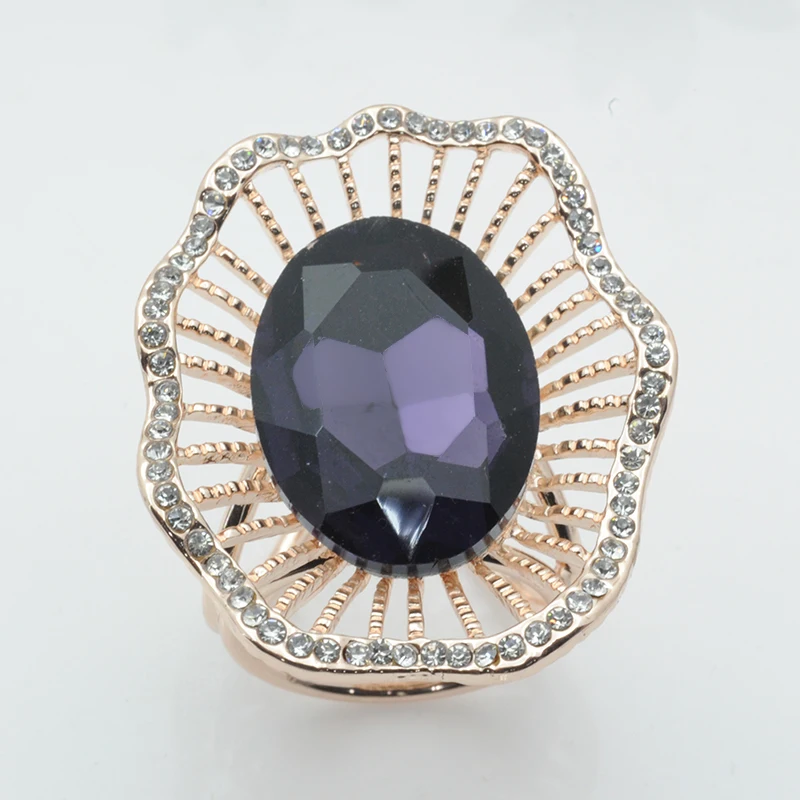 Jackstraw высокое качество модное три кольца большой стеклянный драгоценный камень