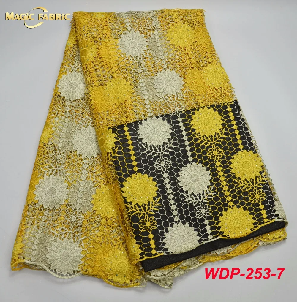 

African Lace Fabric on sale,High Quality african cord lace latest 2017 guipure lace fabric 5Yards. Nigerian Lace Fabric WDP-253