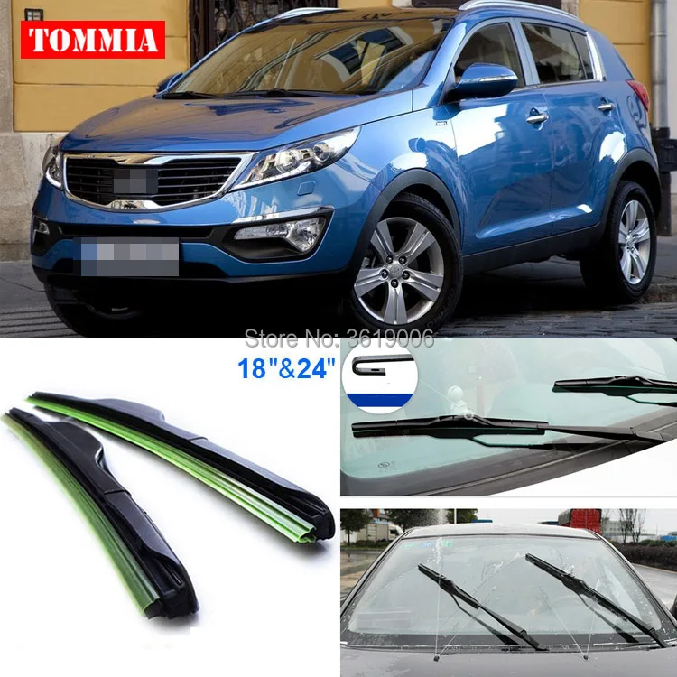 2 шт передние мягкие резиновые ветрового стекла стеклоочистителей для KIA Sportage R 2011
