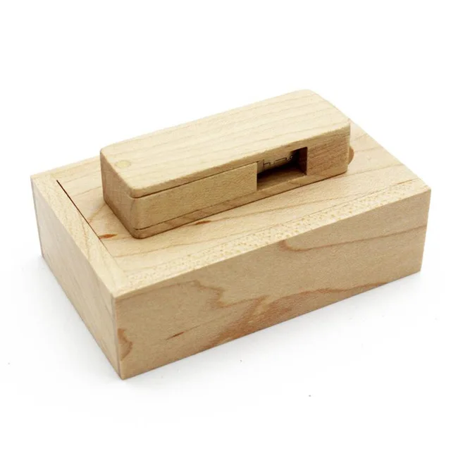 JASTER(более 10 шт бесплатный логотип) Деревянный usb+ деревянный корпус, usb флэш-накопитель деревянный Флешка 4G 8GB 16GB 32GB фотографии свадебные подарки - Цвет: Maple