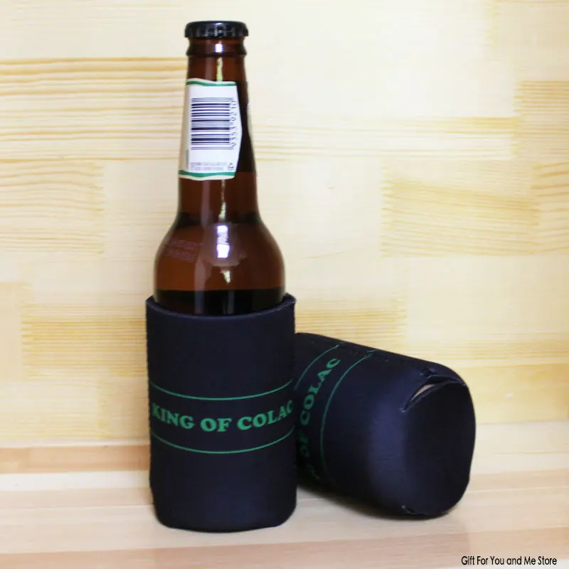100pcs Custom Collapsible Can Cooler Folded Stubby Beer Folding Wedding Gift Customize Promotional Holders |