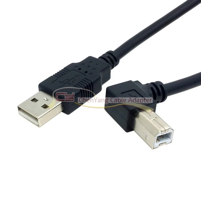 

Black USB 2.0 A Male to B Male Right Angled 90 Degree Printer Scanner Hard Disk Cable 2m