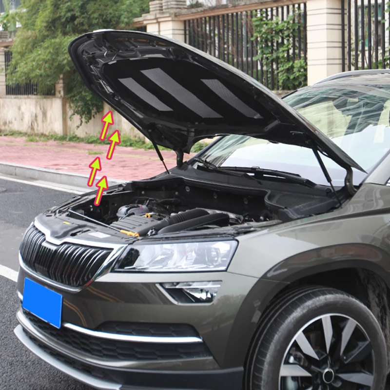 Для Skoda Karoq крышка капота гидравлическая штанга стойка телескопическая штанга капот двигателя поддержка подъема 2 шт. автомобильный Стайлинг