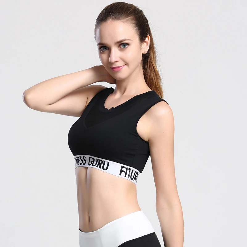NORMOV спортивный бюстгальтер Йога Для женщин Сексуальная Push Up Crop Top Фитнес Костюмы