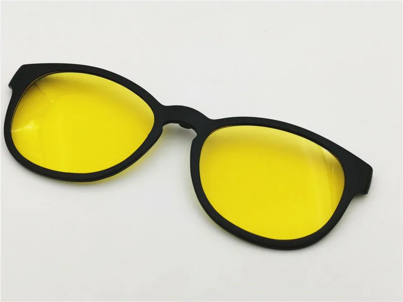 yellow lenses Модель No TJ001 Одиночная клиппинг TAC поляризованные wayframe солнцезащитные очки линзы для близорукости дальнозоркости очки дополнительные клип на солнцезащитные очки - Цвет линз: yellow lenses