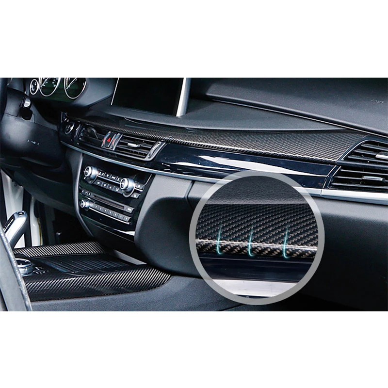 Автомобильные аксессуары 100% Реальные углеродного волокна консоли рамки полосой