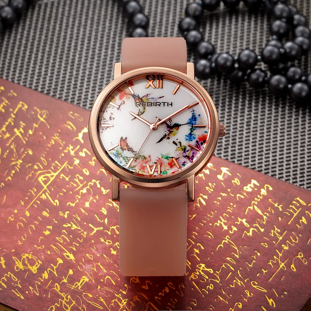 2017 женские часы из розового золота роскошные брендовые с силиконовым ремешком