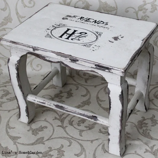 shabby white Ручной работы прямоугольные старинные твердые деревянные стулья - Цвет: shabby white