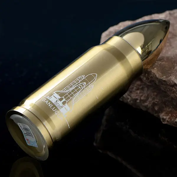 Крутая Вакуумная бутылка из нержавеющей стали в форме пули кружка для