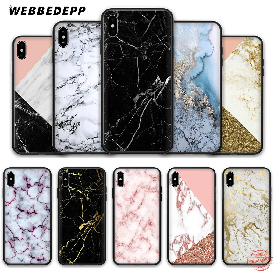 WEBBEDEPP Granite Scrub Marble Stone Soft Silicone Case for iPhone 8 7 6S 6 Plus 11 Pro XS Max XR X 5 5S SE Back Shell | Мобильные