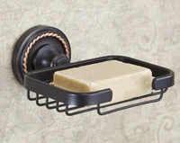 bathroom accessory black oil rubbed brass square shape wall mounted bathroom soap basket dish holder mba216