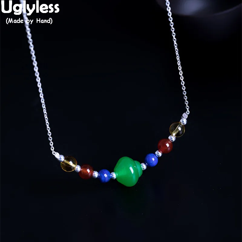 Женские чокеры из серебра 100% пробы с нефритовыми бусинами|Ожерелья| |