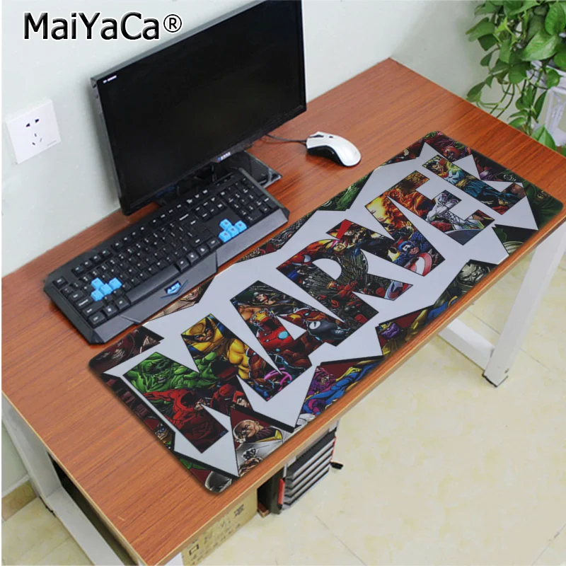 Lock Edge 40X90cm MaiYaCa пользовательские кожи Marvel Удобная мышка коврик для игровой мыши большой коврик для мыши клавиатуры коврик - Цвет: Lock Edge 40X90cm