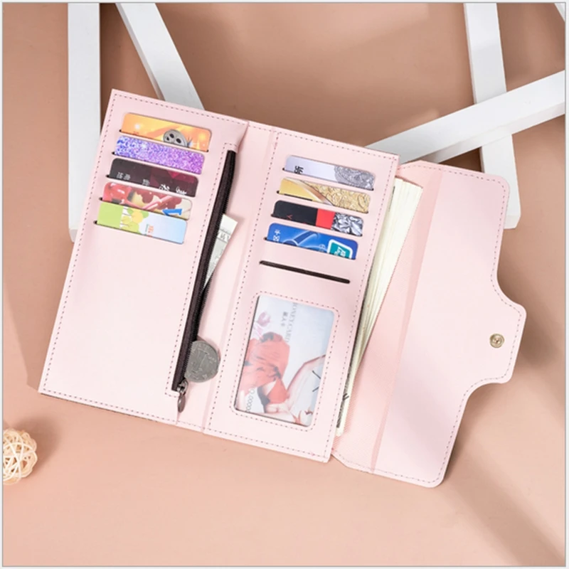 2019 Fashion Women Wallet Long Sequin PU Leather Ladies Zipper Purse Female Multiply-function Clutch Bag | Багаж и сумки