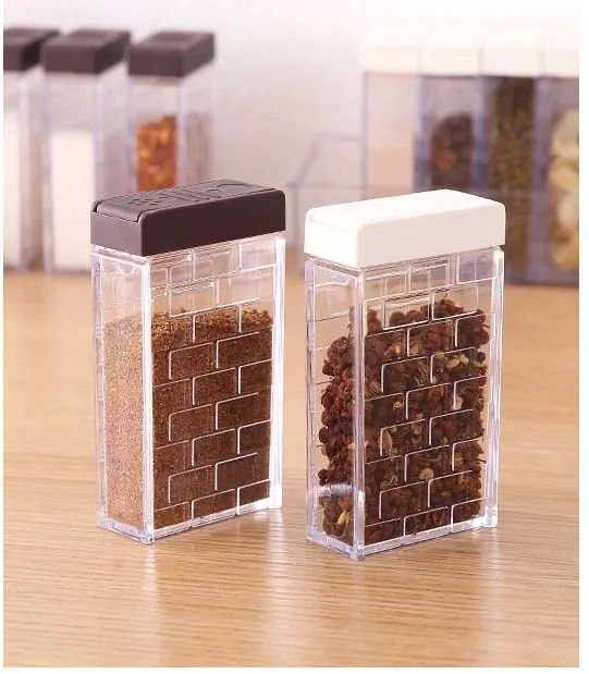 6 коробка приправа бутылка Spice Jar дома кухня приправы горшок для хранения Cruet контейнер с лоток держатель для сахара соль