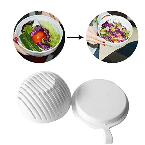 Salad Cutter Bowl In 60 Second Maker Easy Fruit Vegetable Washer And Quick Chopper Kitchen tools | Дом и сад