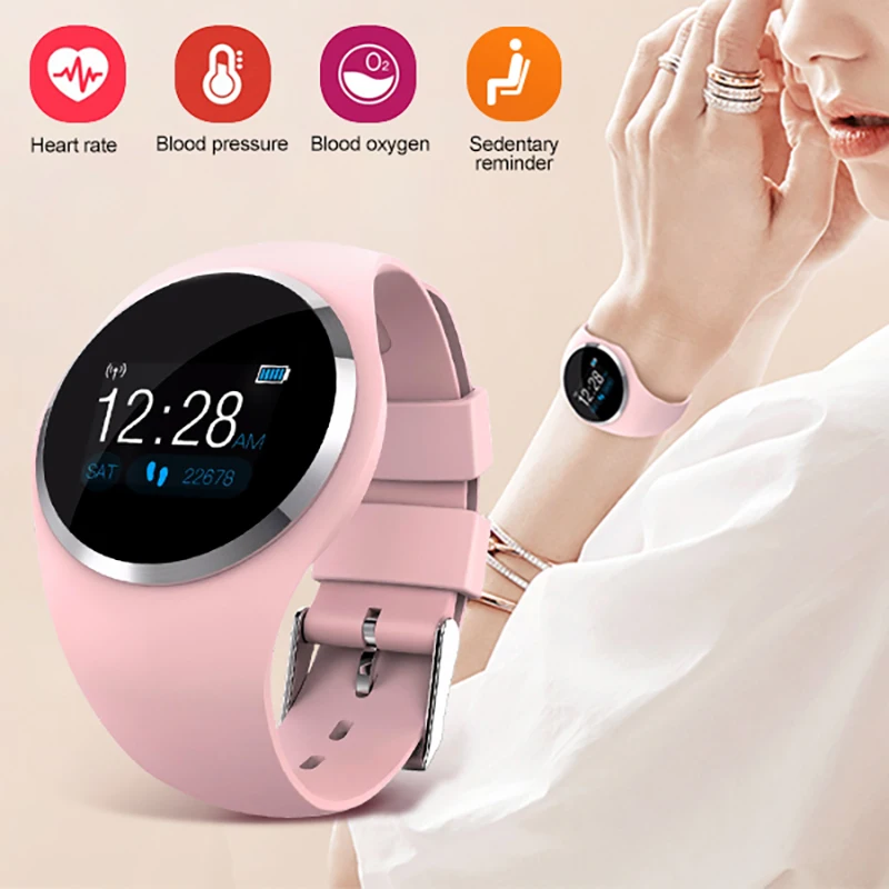 Женские Смарт-часы для фитнеса женщин бега Reloj монитор сердечного ритма Bluetooth