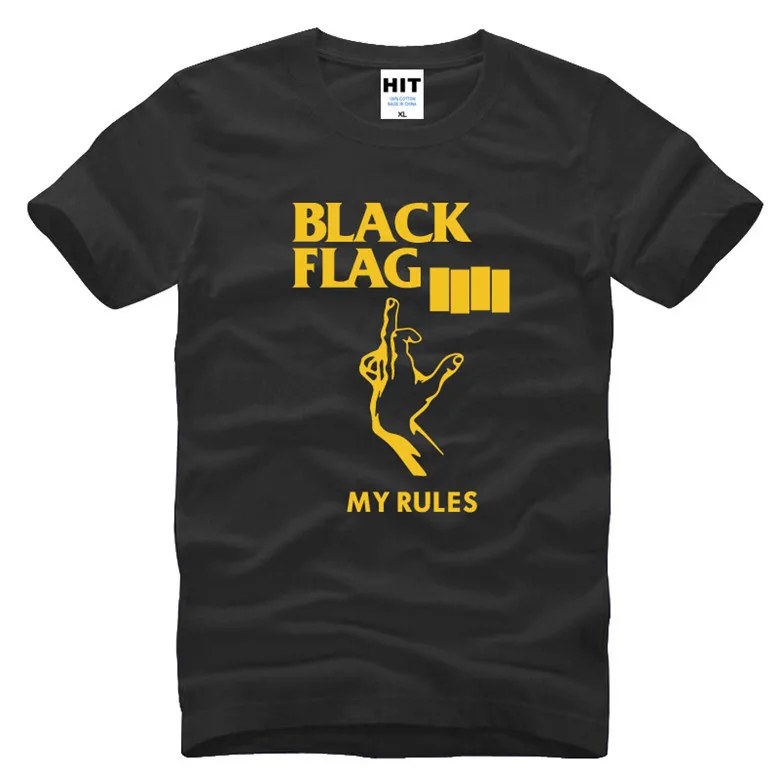 2017 Новые Короткие Американская Панк Рок Группы Black Flag Мужские мужчины Футболка