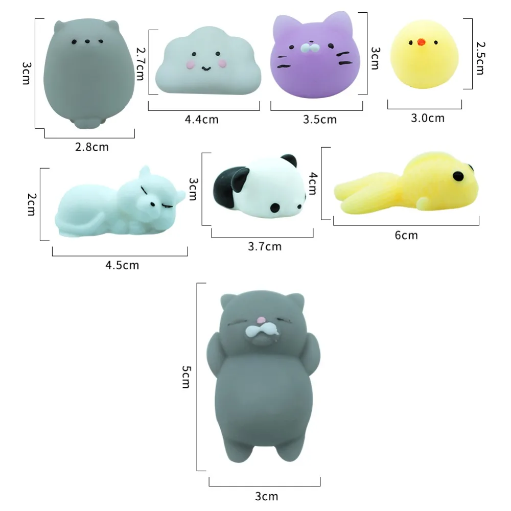 Мягкие милые игрушки мини Изменение цвета Kawaii анти-стресс облако/кошка/лиса