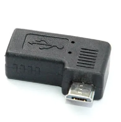 Левый 90 Micro USB папа к гнезду B Тип зарядного устройства разъем адаптера конвертер|90