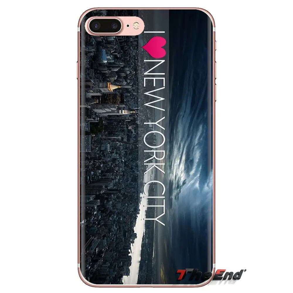 Мягкий силиконовый чехол для Sony Xperia Z Z1 Z2 Z3 Z5 compact M2 M4 M5 C4 E3 T3 XA Huawei Mate 7 8 Y3II I Heart NY City New