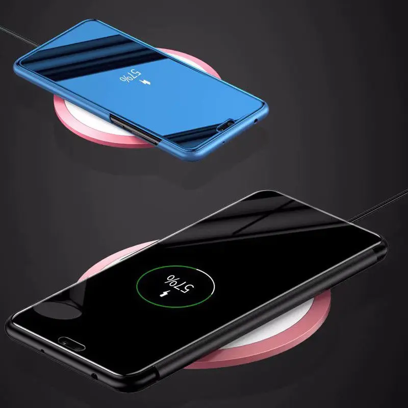 Прозрачный умный флип-чехол с зеркальной подставкой для Huawei P20 P30 lite Pro P 20 30