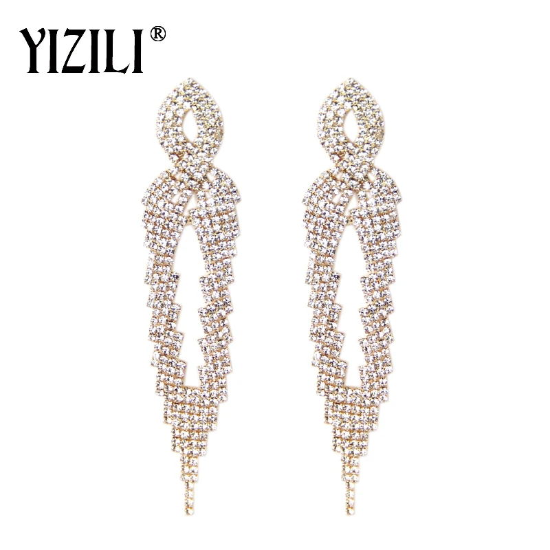 Модные женские серьги цепочки YIZILI элегантные высококачественные в форме когтей