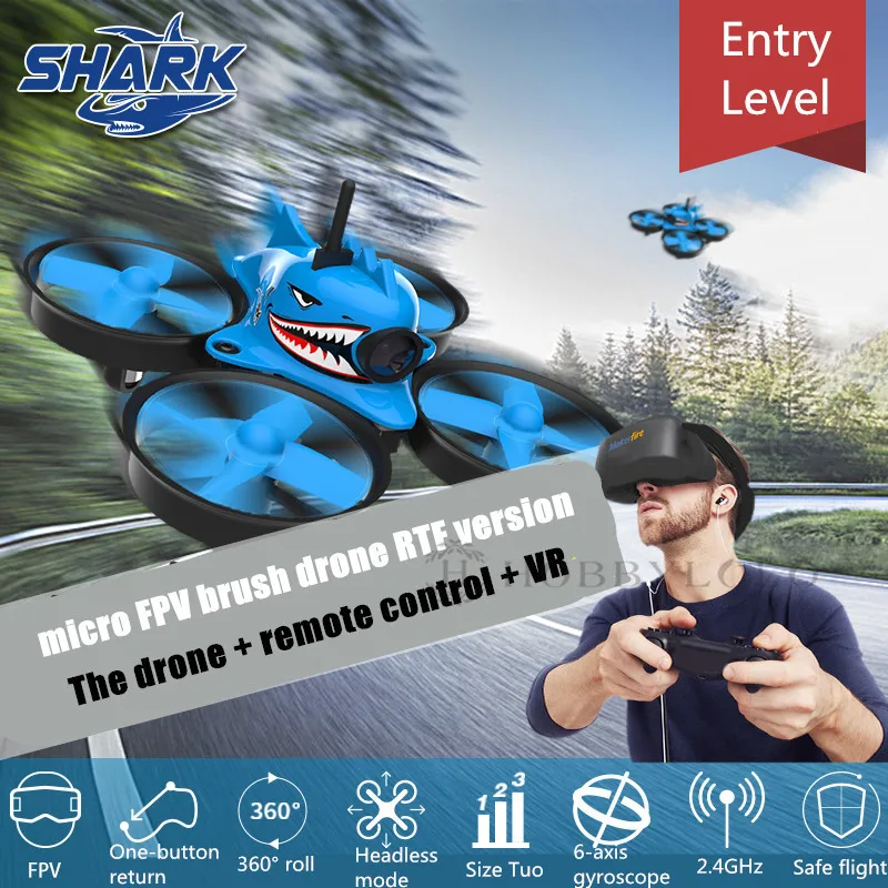 Makerfire Акула 2 4 г FPV RC Мини quadcopter Дрон с камерой RTF verison + пульт дистанционного