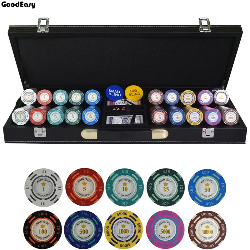 200/300/400/500 шт./компл. доллар покер чип глины Casino Chips в форме фишек Казино Техасский